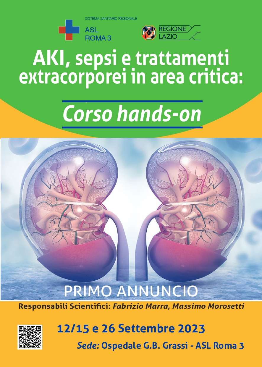 Programma AKI, sepsi e trattamenti extracorporei in area critica: Corso hands-on